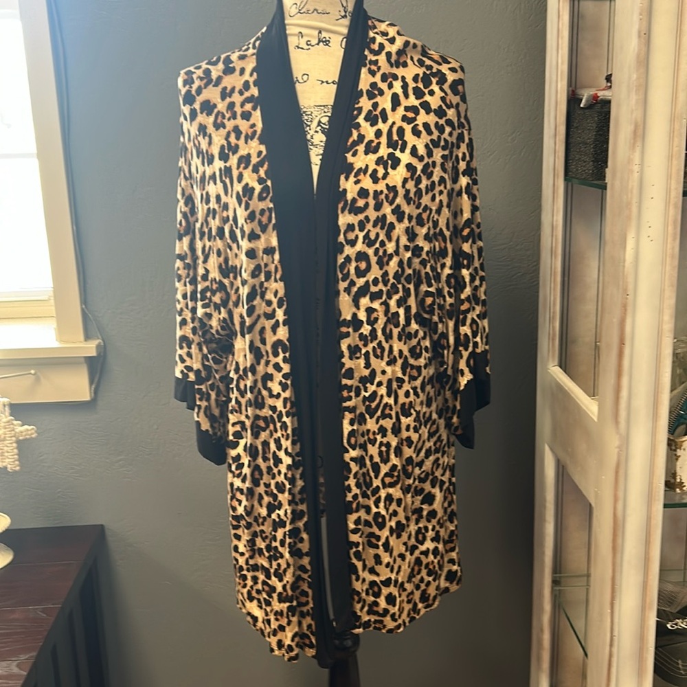 Leopard print cover up